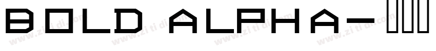 bold alpha字体转换